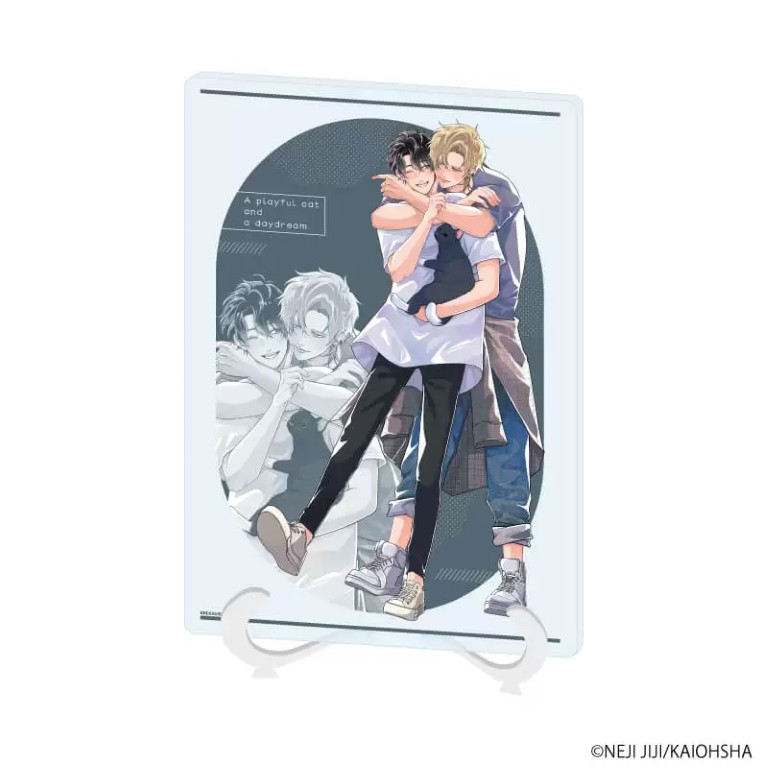 【甘噛みと白昼夢】アクリルアートボード(A5サイズ)01/加瀬冬磨&道下葵(描き下ろしイラスト)